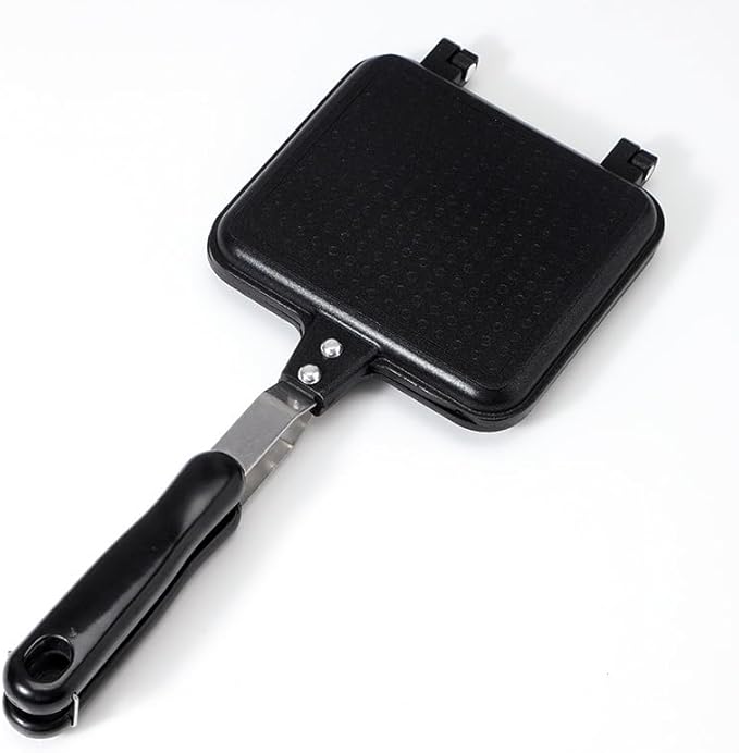 Sandwich Maker with Handle, Grilled Sandwich and Panini Maker Pan Double Sided Frying Pan, Grilled Sandwich Flip Pan for Breakfast