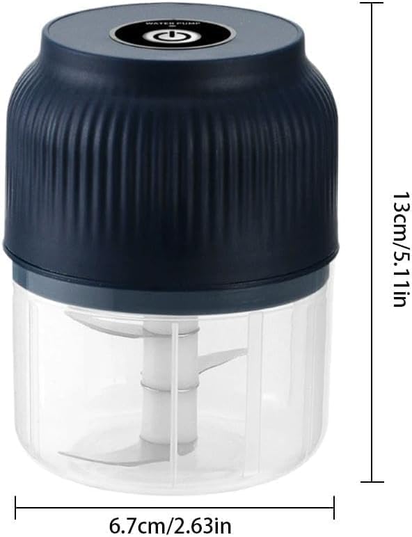 Electric Garlic Chopper, Mini Portable Veggie Chopper, Mini Portable Food Processor with 6 Blades & Egg Whisk, Veggie Grinder, For Onions Ginger Chili Nuts Meat (2pcsWhite)