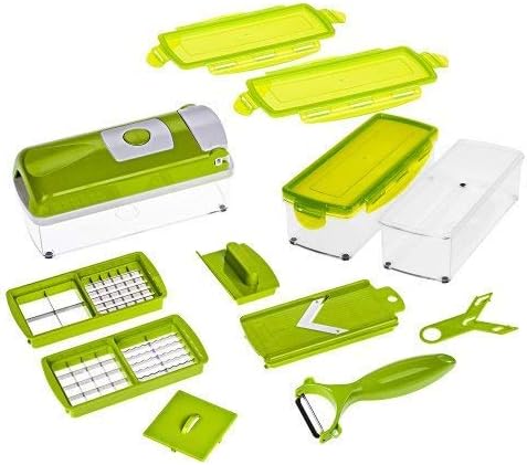 Genius Nicer Dicer Smart | 13 Pieces | Vegetable Cutter | Onion Cutter | Multi-Cutter | Fruit Cutter | NEW