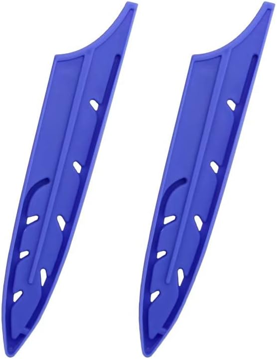 XYJ 2pcs/set Safety Knife Covers Sleeves Knives Edge Guard, Universal Knife Sheath, Paring, Utility Knife Case Blade Guards Protector Blue Kitchen Knife Cover Sleeve (For 5'' Utility Knife)