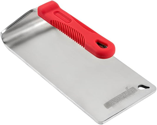 Restaurantware Met Lux 8.5 x 4.3 Inch Steak Press 1 Heavy-Duty Grilling Weight - 2.8 Pounds Flat Bottom 18/8 Stainless Steel Meat Press Dishwashable With Removable Silicon Handle
