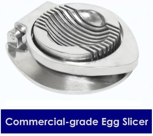 Egg Slicer for Hard Boiled Eggs, Strawberry, Tomato, and Mushroom - Stainless Steel Wire, Multipurpose Cutter and Dicer Aluminum Cast Frame