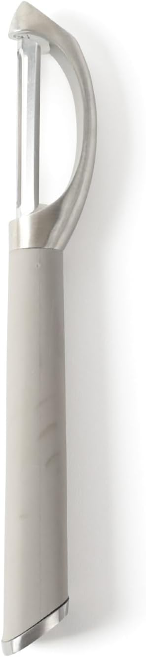 Calphalon Edge Stainless Steel Straight Vegetable Peeler w/Thermoplastic Rubber Handle - Taupe