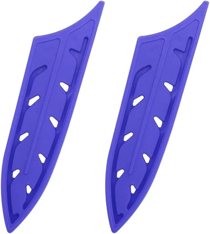XYJ 2pcs/set Safety Knife Covers Sleeves Knives Edge Guard, Universal Knife Sheath, Utility Ceramic Knife Case Blade Guards Protector Blue Kitchen Knife Cover Sleeve (For 5'' Ceramic Knife)