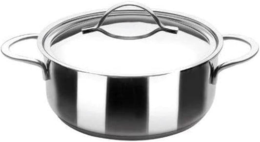 IBILI Noah Casserole with Lid, 26 cm, 18/10 Stainless Steel, Suitable for Induction Hobs