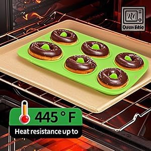 Cupidove 2PCS Silicone Donut Mold, 6 Holes BPA Free Donut Pan Baking Mold, Donut Pan for Baking Heat Resistant Doughnut Baking Pan Non-Stick Food Grade Silicone Doughnut Pan Set (Green)