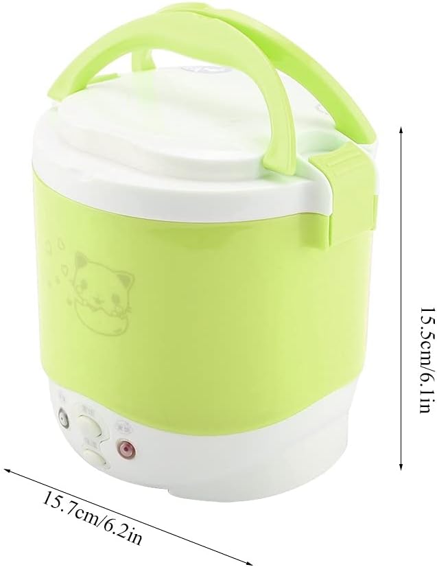 Rice cooker,Rice Cooker Small,Rice Cooker 6 Cup,1L Rice Cooker,Steamer,12v Electric Lunch Box for Car Electric Food Steamer Fast Cooking Fully Automatic Pot for Travel