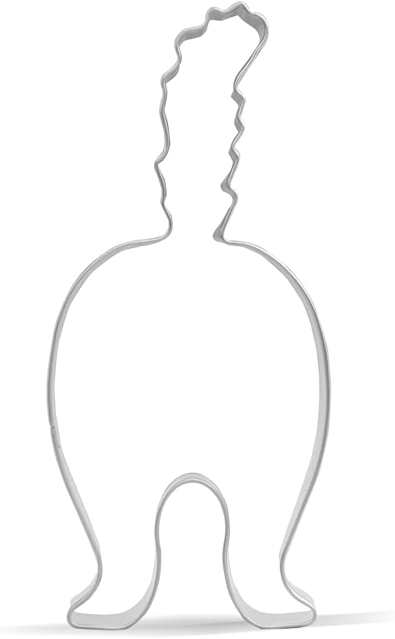 Keewah Cat Butt Cookie Cutter - 4.5 x 2 inch - Stainless Steel
