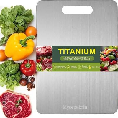 Katuchef Titanium Cutting Board for Kitchen, Pure Katu chef Titanium Cutting Boards, Double Sided Non Toxic Chopping Board for Cutting Meat Vegetable Fruit,Easy to Clean(XXL:18.11L*11.81W)