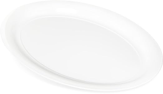 Carlisle FoodService Products Displayware Plastic Catering Platter 21" x 15" White