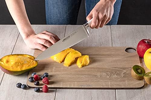 Arcos Forged Chef Knife 10 Inch Stainless Steel. Professional Cooking Knife For Cutting Variety of Foods. Ergonomic Polyoxymethylene Handle and 250mm Blade. Series Riviera Blanc. Color White