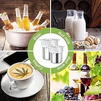 Nut Milk Bag - Big 17.7"X11.8" Commercial Grade - Reusable Almond Milk Bag & All Purpose Food Strainer - Fine Mesh Nylon Cheesecloth & Cold Brew Coffee Filter (L45x30cm+cylinder-2pcs, 1 Set)