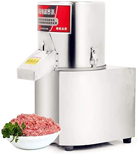 600W Commercial Food Processor & Meat Grinder - 110V Electric Vegetable Chopper, Stainless Steel Slicer with Adjustable Thickness - 120kg/h High Capacity, Heavy Duty for Kitchen, Restaurant, Catering