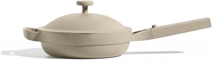 Our Place Mini Always Pan | 8.5" Ceramic Pan with Modular Lid & Beechwood Spatula | Patented 10-in-1 Nonstick, Non-Toxic Cookware Made Without PFAS | Induction & Oven-Safe up to 450°F | Steam
