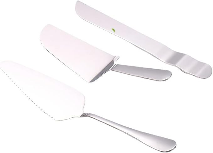 Enbar Cake Knife and Server Set Wedding Stainless Steel Cake Cutting Set For Wedding Include Cake Cutter And Cake Perfect For Wedding, Birthday, Parties and Events