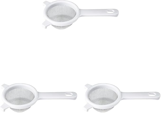 Chef Craft Classic Stainless Steel Mesh Strainer, 3 inches in diameter, White (Pack of 3)