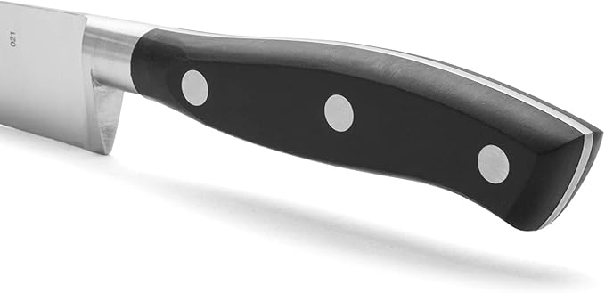 Arcos Forged Chef Knife 6 Inch Stainless Steel. Multi-use Professional Cooking Knife for Cutting Meat and Vegetables. Ergonomic Polyoxymethylene Handle and 150mm Blade. Series Riviera. Color Black