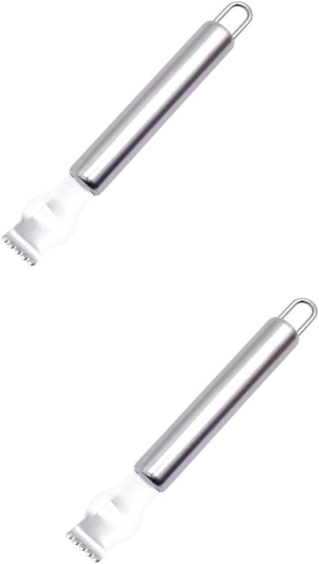 2pcs Stainless Steel Lemon Peeler Zester Fruit Citrus Scraper Easy to Use for Bar