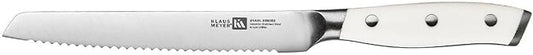 Klaus Meyer Stahl High Carbon Exclusive German Steel 8 inch Bread Knife (White)