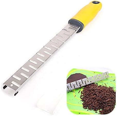 LoBake(LoBake) 3 Designs Toothed Striped Multifunctional Stainless Steel Lemon Zester Cheese Chocolate Ginger Grinder Fruit Grater Kitchen Tool (Small Striped)