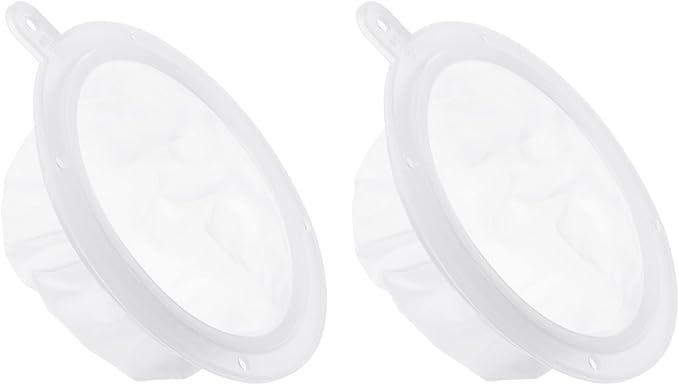PATIKIL 5.4" O.D. Food Filter Strainer, 2 Pack 80 Mesh Kitchen Mesh Filters Strainers Fine Mesh Sieve for Juice, Coffee, Soy Milk Filtration, White