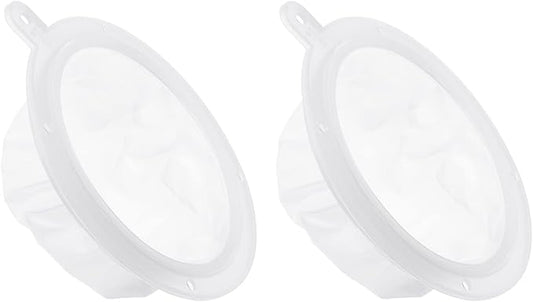 PATIKIL 5.4" O.D. Food Filter Strainer, 2 Pack 80 Mesh Kitchen Mesh Filters Strainers Fine Mesh Sieve for Juice, Coffee, Soy Milk Filtration, White