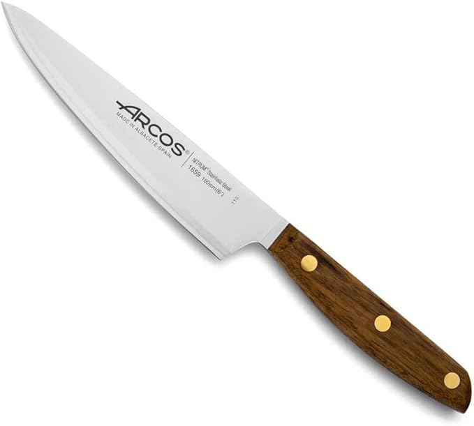 Arcos Nordika Series 3-Piece Professional Knife Set - High Precision Nitrum Stainless Steel Blades, FSC-Certified. 100% Natural Ovengkol Wood Handles