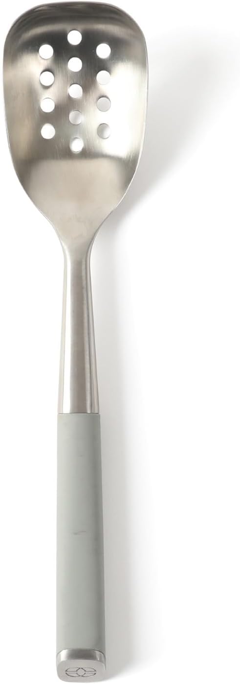 Calphalon Edge Stainless Steel Slotted Kitchen Spoon - Taupe