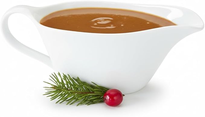 Heartland Home 16oz Porcelain Gravy Boat with Spout – Large Gravy Bowl for Sauce, Cream, and Milk with Large Pourer and Fewer Drips - Microwave and Dishwasher Safe – Classic Ceramic Gift, White