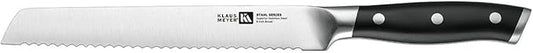Klaus Meyer Stahl High Carbon Exclusive German Steel 8 inch Bread Knife (Black)