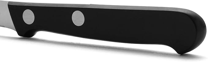 Arcos Curved Paring Knife 2 Inch Stainless Steel. Kitchen Knife for Peeling Fruits and Vegetables. Ergonomic Polyoxymethylene Handle and 60 mm Blade. Series Universal. Color Black.