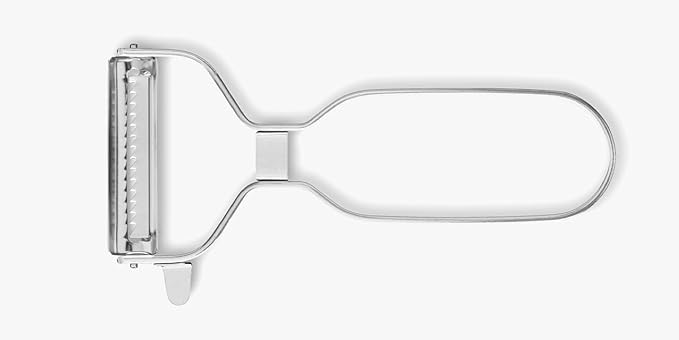 ARCOS Julienne Peeler. Professional Chrome-Plated Cutter. 5.5 Inch Stainless Steel Kitchen Tool for Precise Cutting. Chef's Gadget with Ergonomic Design. Silver Color