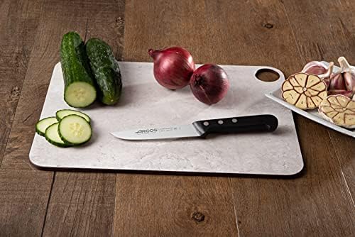 Arcos Kitchen Knife 5 Inch Nitrum Stainless Steel and 130 mm blade. Professional Utilty Knife. Ergonomic Polyoxymethylene POM Handle. Series Universal. Color Black