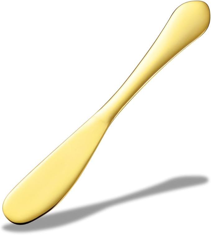 Terra Distribution Copper Butter Knife Spreader [ Made in Japan ] Superb Thermal Conductivity for Effortless Slicing and Spreading (Gold)