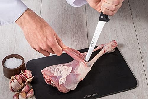 ARCOS Slicing Set 3 Pieces Nitrum Stainless Steel and mm blade. Ergonomic Polyoxymethylene POM Handle. Series Universal. Long, sturdy blade and serrated edge and serrated edge easily cuts. Color Black