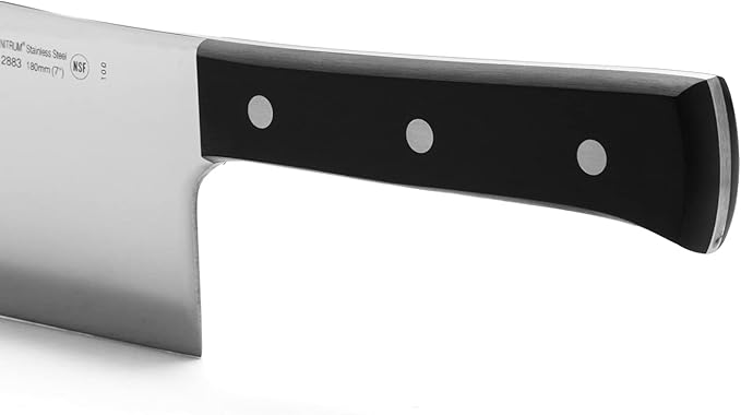 Arcos Cleaver Knife 7 Inch Nitrum Stainless Steel and 180 mm blade. Professional Knife for Boning. 545 gr. Ergonomic Polyoxymethylene POM Handle. Series Universal. Color Black
