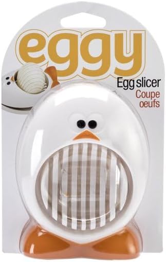 J'oie Eggy Hard Boiled Egg Slicer, BPA-Free Plastic and Stainless Steel, Pack 1