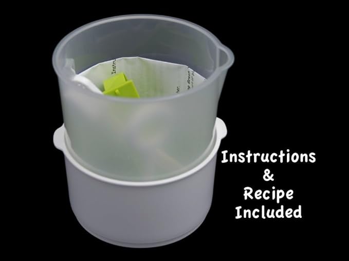 Nut Milk & Greek Yogurt Maker - Reusable & Durable Nut Milk Bag Alternative - Fine Mesh Stainless Steel - Soy/Oat/Almond Milk - All Purpose Food Strainer - (1 Quart Yogurt, 1.5 Quart Nut Milk) (A)