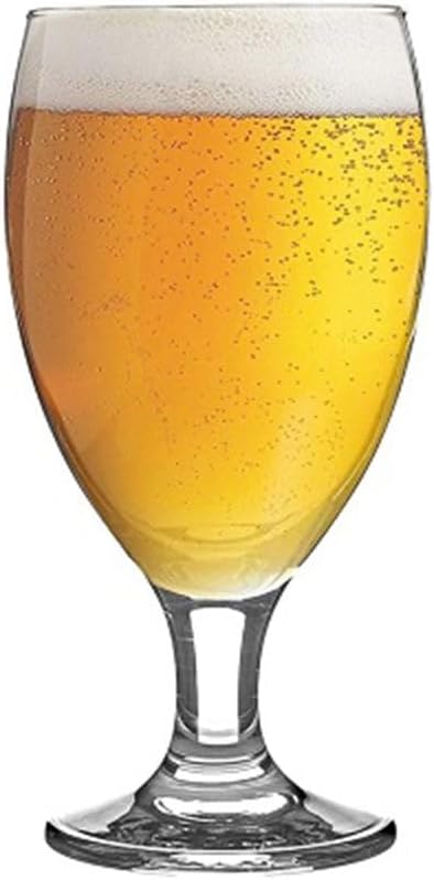 LAV Clear All Purpose Stemmed Drinking Glasses - Lead-Free Iced Tea Goblets, Sangria, Beer, Water -Dishwasher Safe Glassware Set for Restaurant, Bar, Home, Parties 20.80 oz (590 ml) Set of 4