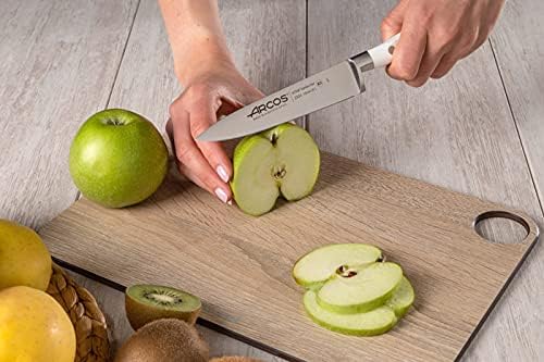 Arcos Forged Chef Knife 6 Inch Stainless Steel. Multi-Use Professional Cooking Knife with Ergonomic Polyoxymethylene Handle and 150mm Blade. Series Riviera Blanc. Color White