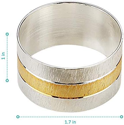 Accmor Napkin Rings, Metal Gold Round Napkin Rings Buckles for Table Decorations, Wedding, Dinner, Party, Set of 4