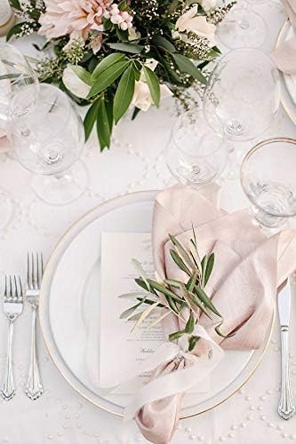 Marc Oliver Linen Cloth Napkins Pink. Set of 4, 20" x 20", Handsewn Hem with Mitered Corners. Soft Washed, Reusable Pure Linen Cloth Napkin for Dinner Table, Kitchen, Wedding, Restaurant