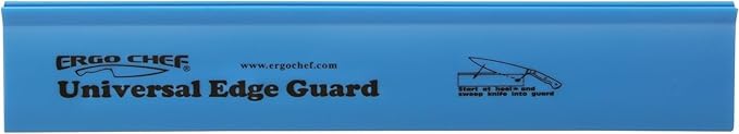 Ergo Chef Universal Knife Blade Edge Guard 8 Inch x 1.5 Inch for Knives up to 8” Blades, Durable BPA-Free Sturdy ABS Plastic, Knife Protector (Blue)
