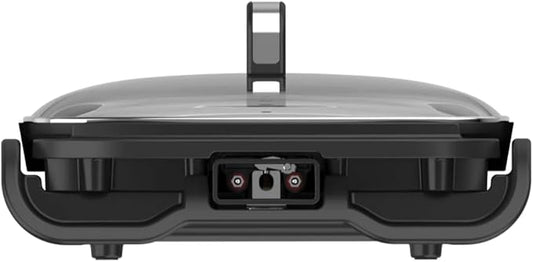 ADDIS Smokeless Indoor Electric Grill with Tempered Glass Lid and Drip Pan 1500W M-Shaped Heating Element and Non-Stick Coating, Stainless Steel