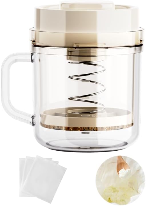 Greek Yogurt Strainer,Quick Yoghurt Maker Strainer 1100ml with 3 Ultra Fine Mesh Strainer Bags,100% BPA Free,Small Capacity Homemade Yogurt (1Quart)
