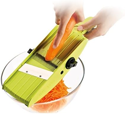 TNS 3000 All-IN-ONE Mandolin Vegetable/Fruit Slicer Julienne Cutter Chopper Juicer - Lime-Black Color
