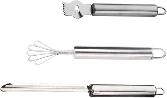 Alipis 3pcs Stainless Steel Lemon Peeler Zester Cheese Grater Fruit Peeler Kitchen Cutting Tools Multi-function for Daily Use