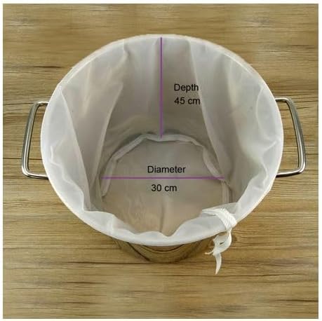 Nut Milk Bag - Big 17.7"X11.8" Commercial Grade - Reusable Almond Milk Bag & All Purpose Food Strainer - Fine Mesh Nylon Cheesecloth & Cold Brew Coffee Filter (L45x30cm+cylinder-2pcs, 1 Set)