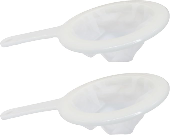 2Pcs Ultra Fine Mesh Strainer, Nylon Food Strainer Yogurt Mesh Sieve Plastic Colander, Mini Brine Shrimp Separation Net for Kitchen(120 Mesh)