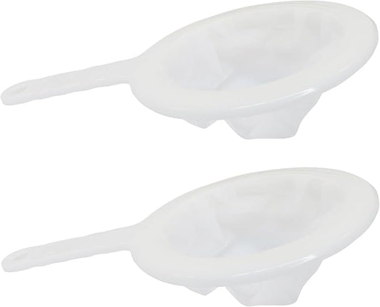 2Pcs Ultra Fine Mesh Strainer, Nylon Food Strainer Yogurt Mesh Sieve Plastic Colander, Mini Brine Shrimp Separation Net for Kitchen(100 Mesh)
